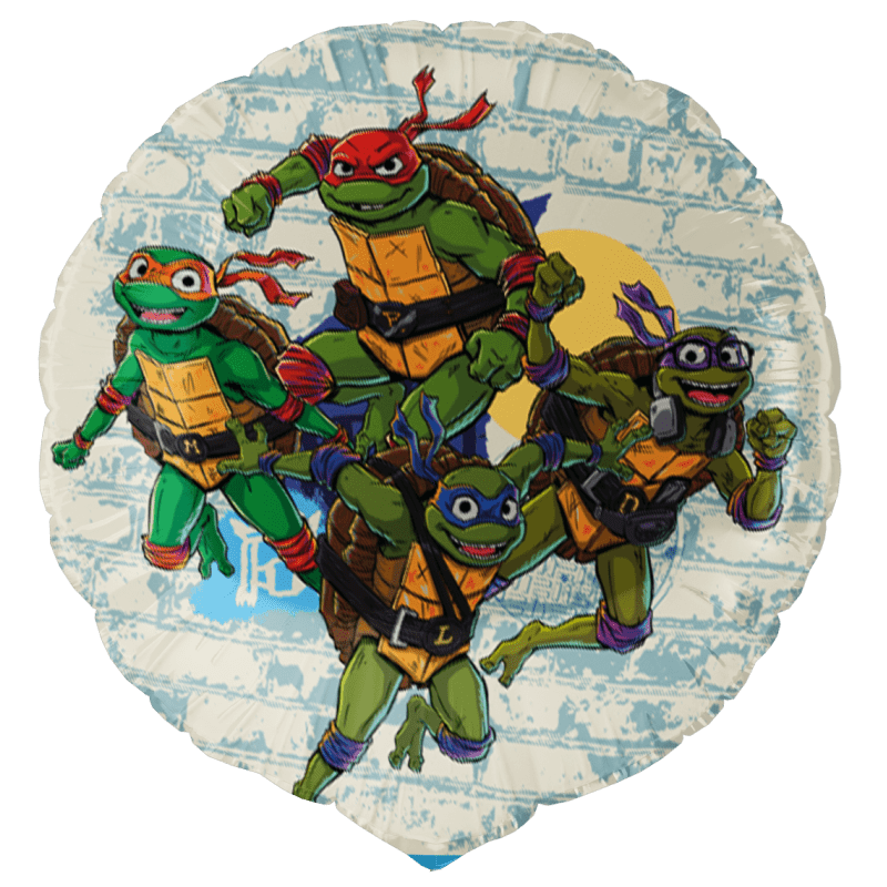 Ninja Turtles Party Foil Balloon 46cm with heroic turtle designs