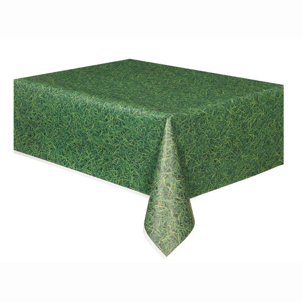 Grass Effect Print Plastic Party Table Gover (137x274 cm) - Perfect For Football Parties - Anilas UK