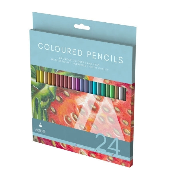 Artist Colouring Pencils, 24 Colours - Anilas UK