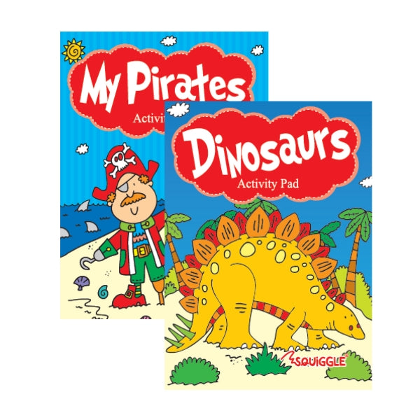 A6 Dinosaurs & Pirates Activity Pad - Anilas UK