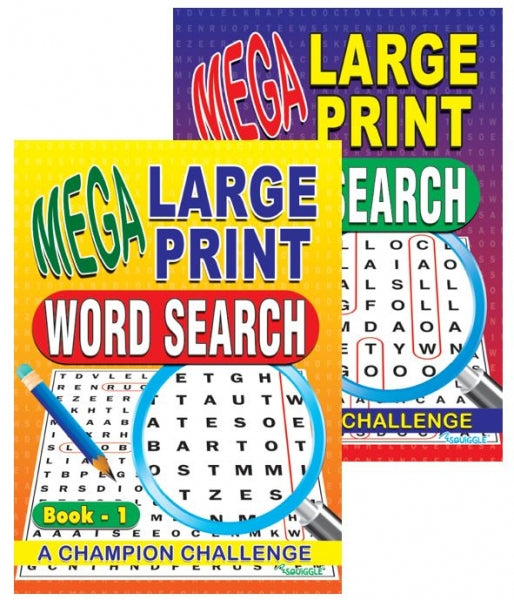 Mega Large Print Wordsearch Puzzle Book 4 - Anilas UK