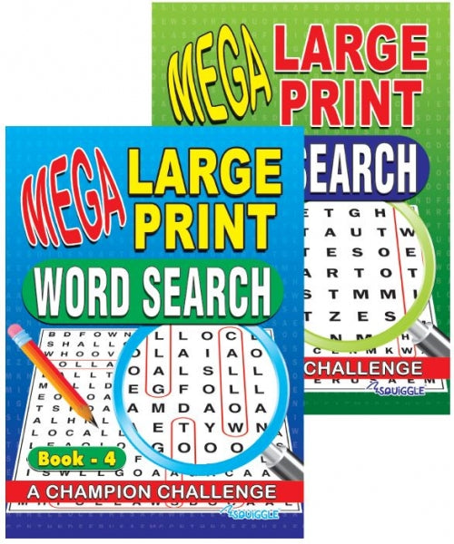 Mega Large Print Wordsearch Puzzle Book 5 - Anilas UK