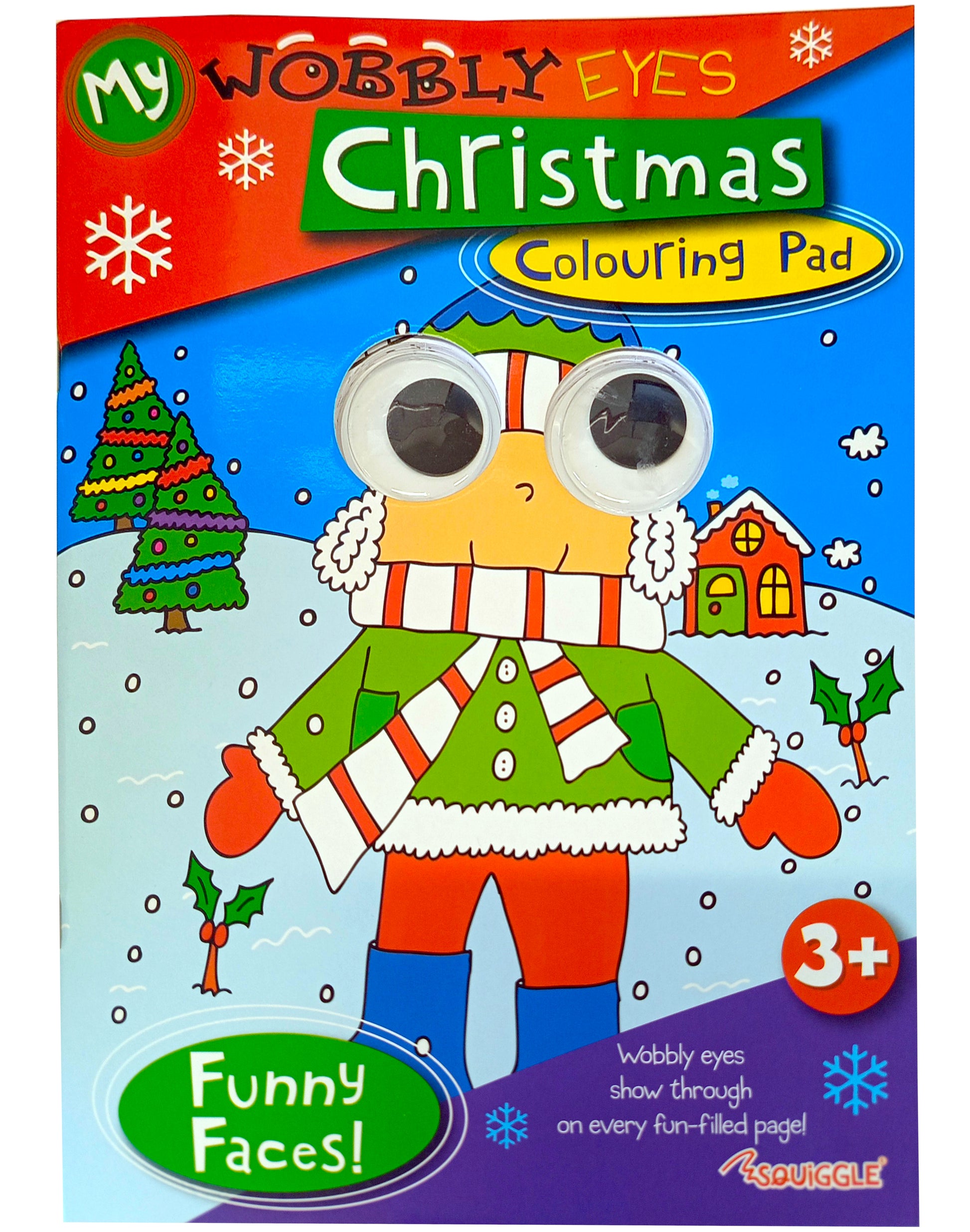 My Wobbly Eyes Christmas Colouring Pad Book - Anilas UK