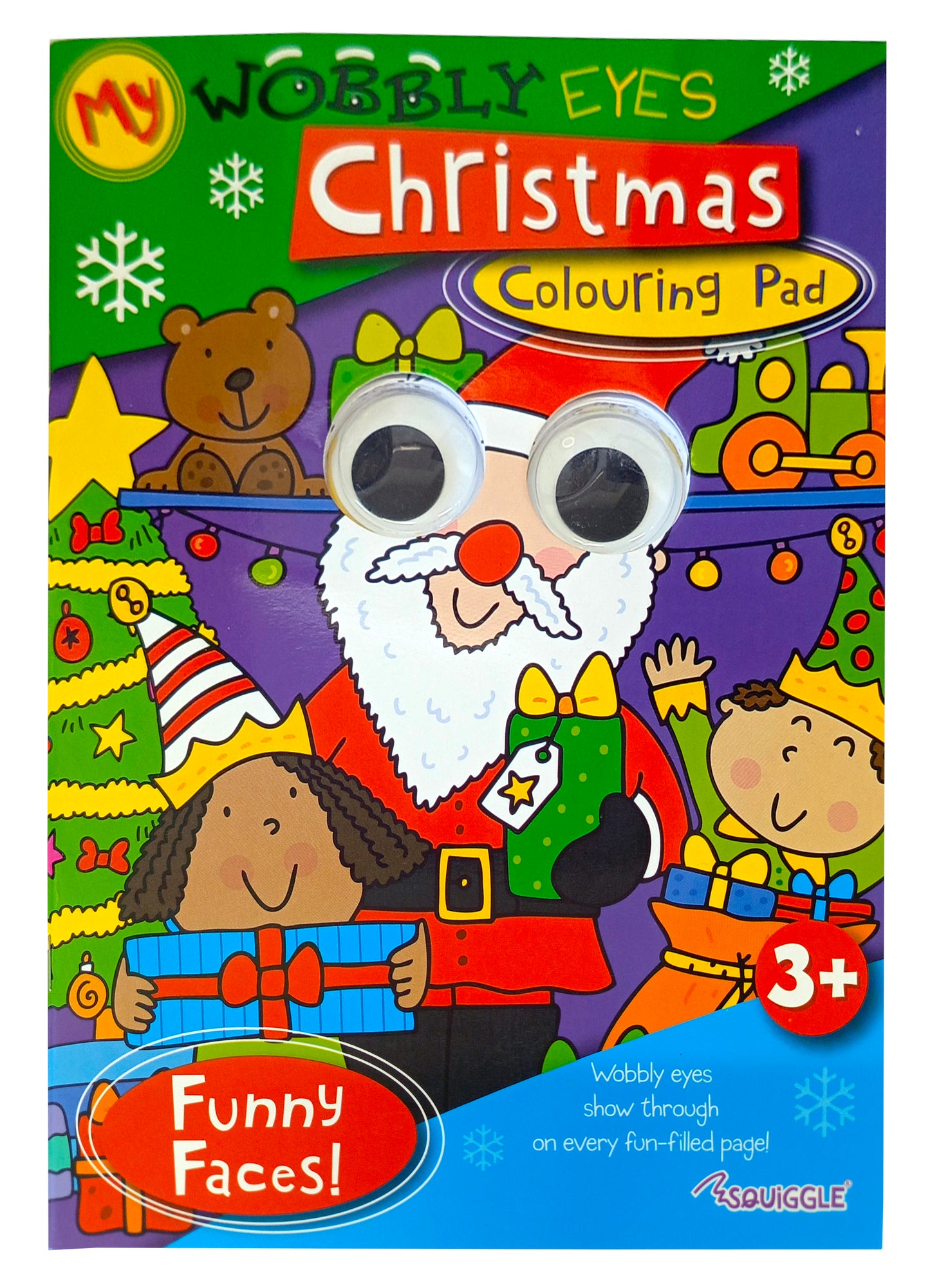 My Wobbly Eyes Christmas Colouring Pad Book - Anilas UK