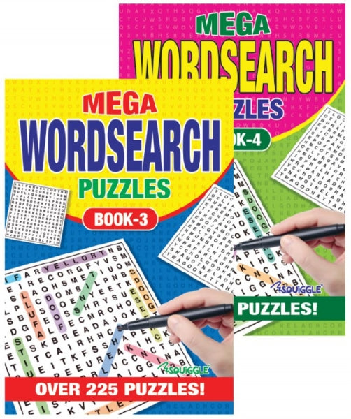 Mega Wordsearch A5 Puzzles Book 3 or 4