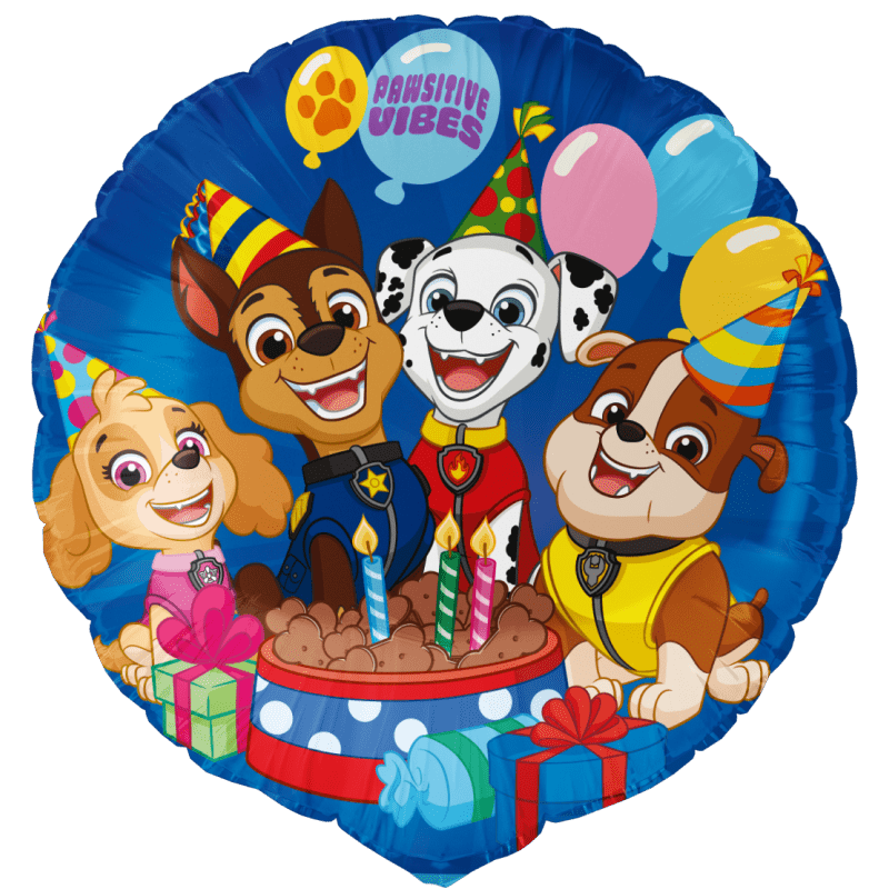 Paw Patrol Party Foil Balloon 46cm with pup designs
