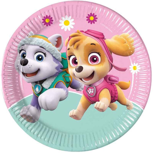 Paw Patrol Skye & Everest 23 cm Paper Plates, Pack of 8 for children’s parties