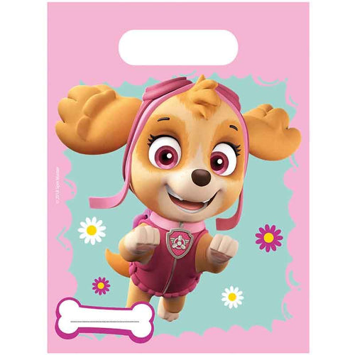 Paw Patrol Skye Party Loot Bags pack of 6 front view