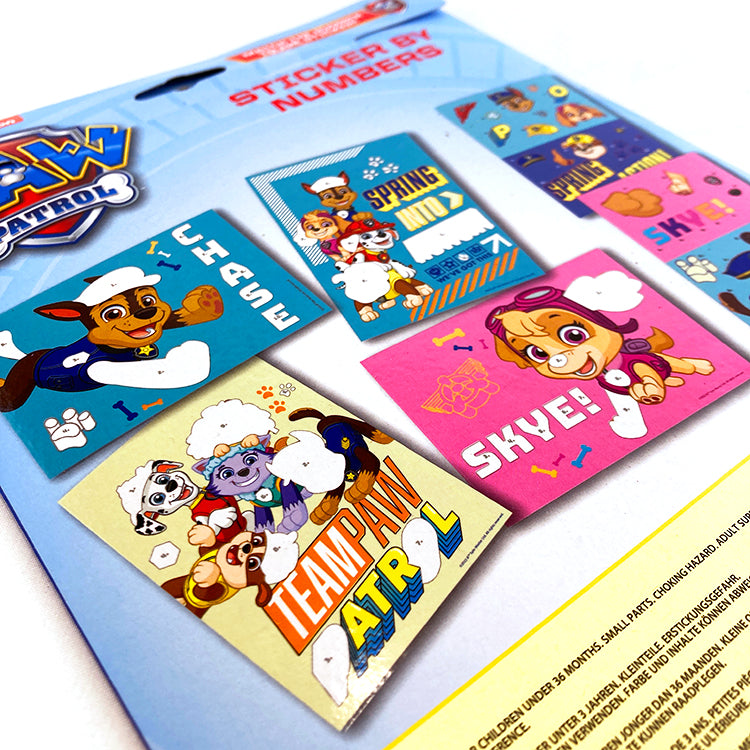 Paw Patrol Sticker By Numbers - Anilas UK
