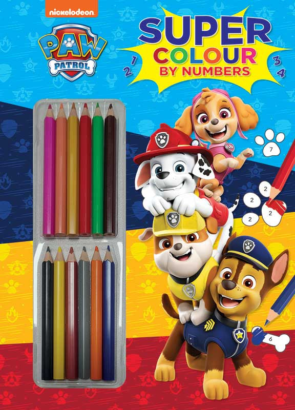 Paw Patrol Super Colour by Numbers Book