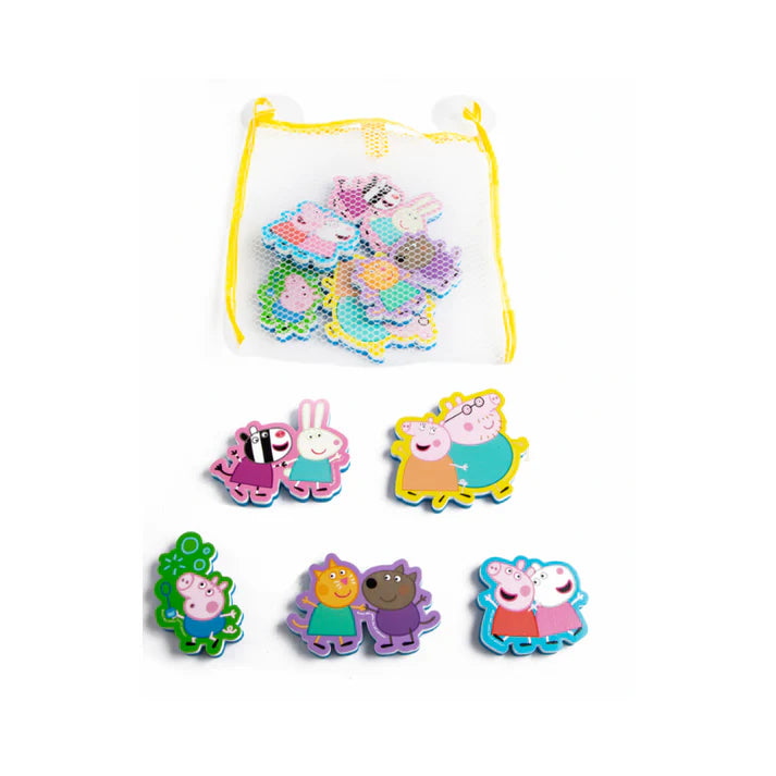 Inside view of Peppa Pig Bathtime Memory Match Playset with characters