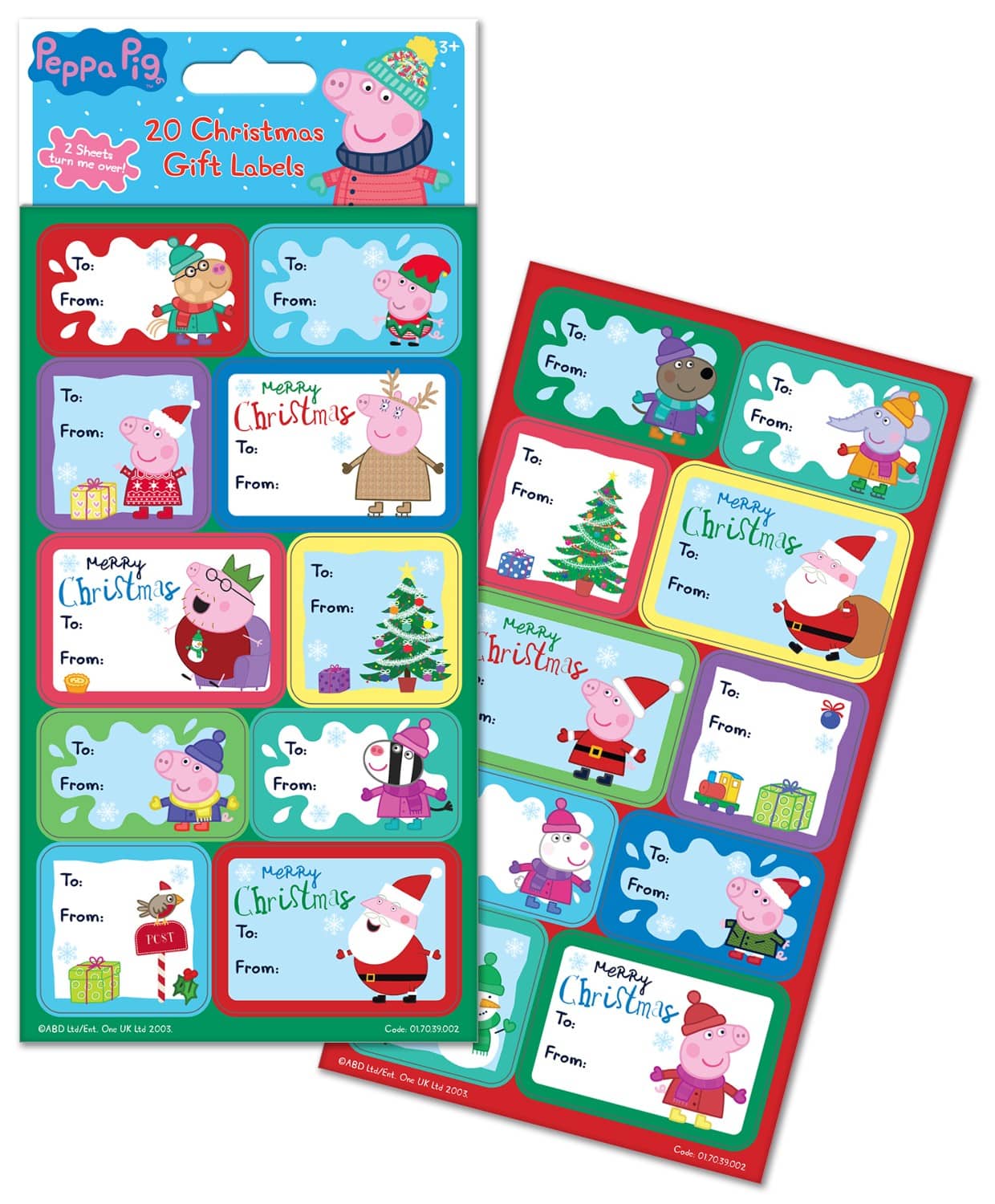 Peppa Pig Christmas Gift Labels