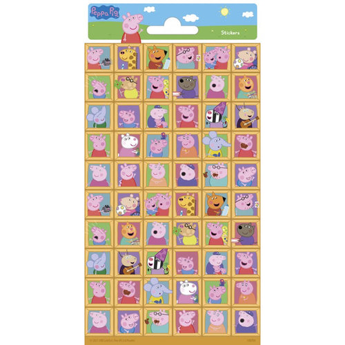 Peppa Pig Mini Stickers Sheet 102 x 200mm with Peppa designs