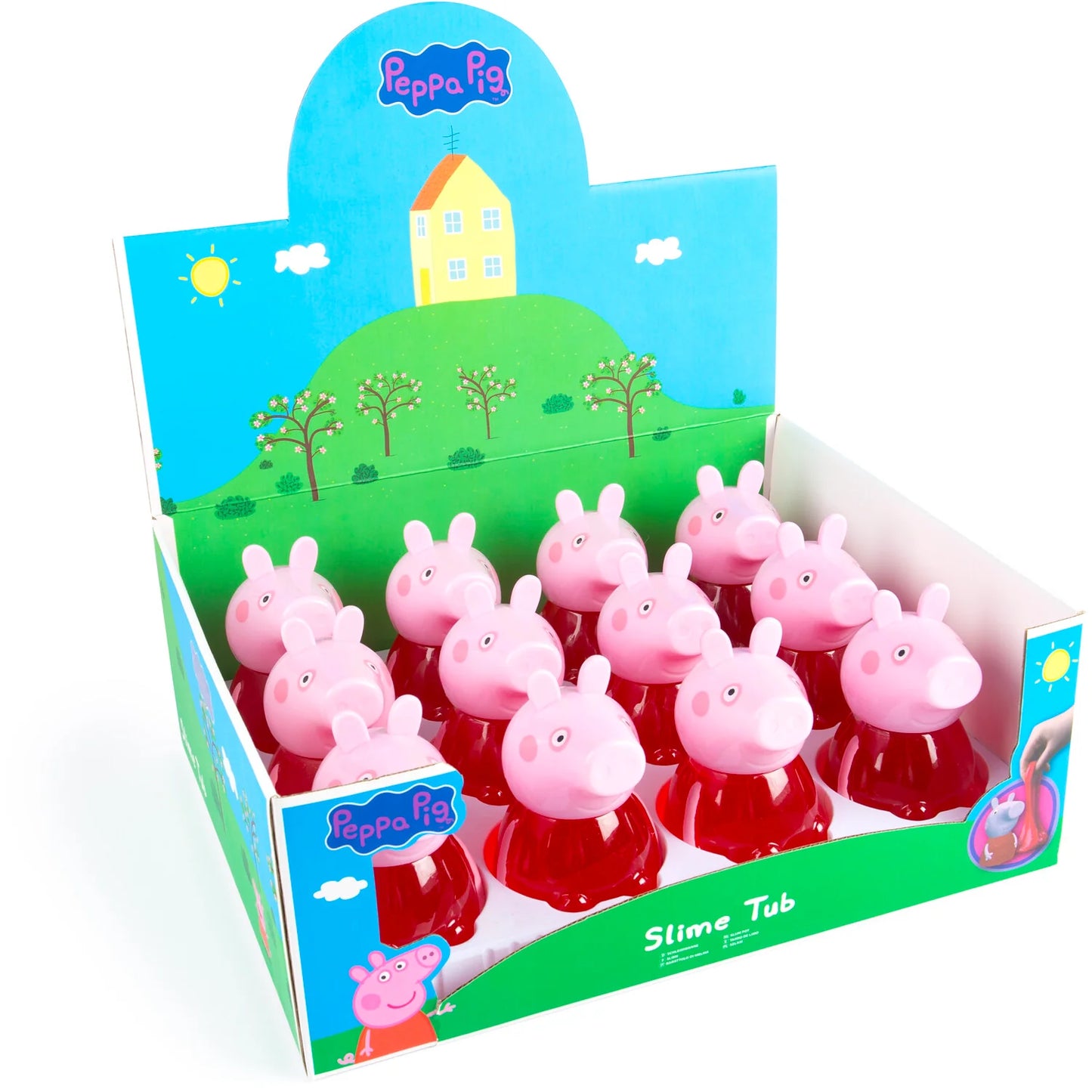 Peppa Pig Slime In A Tub (Red) showing slime and tub details