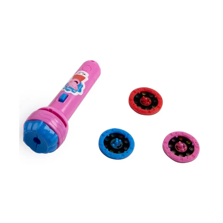Close-up of Peppa Pig Torch Projector discs showcasing image variety