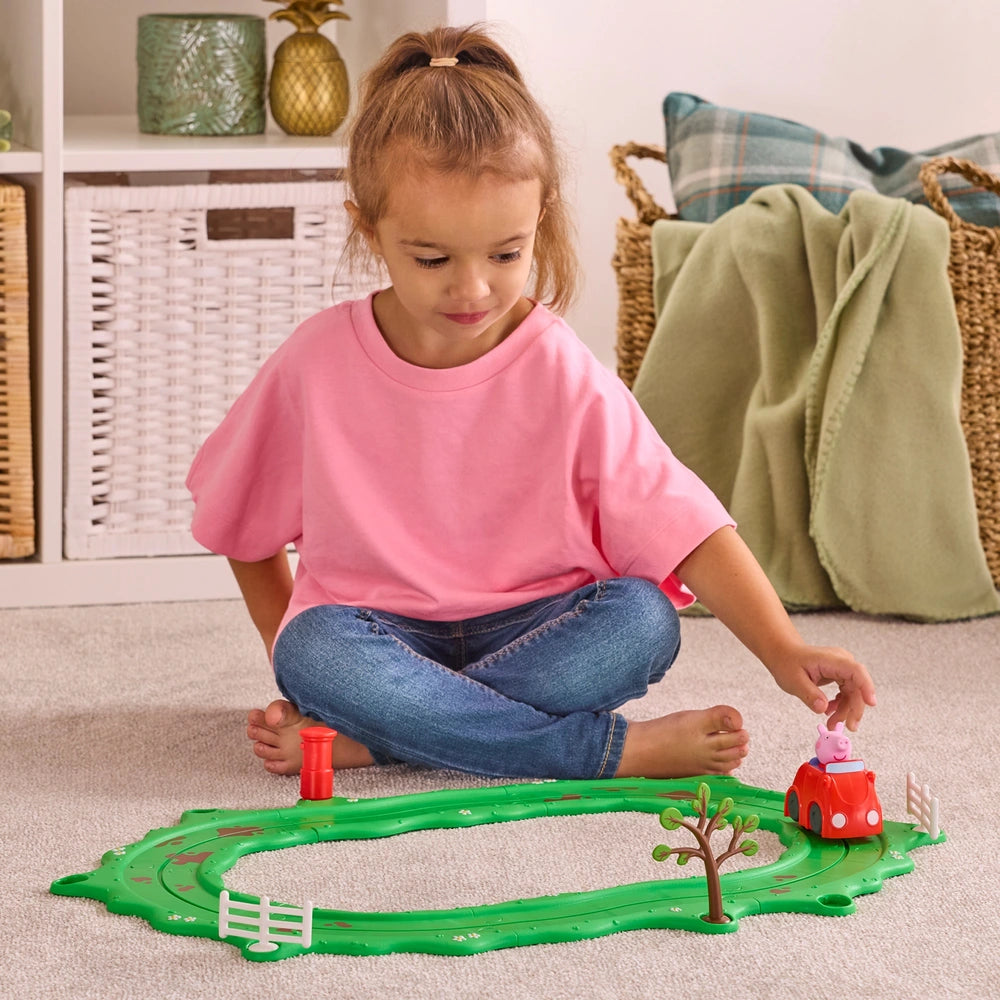 Peppa Pig Whizz-Around Red Car Set, Packaged in 36.5 x 25.5 cm Box