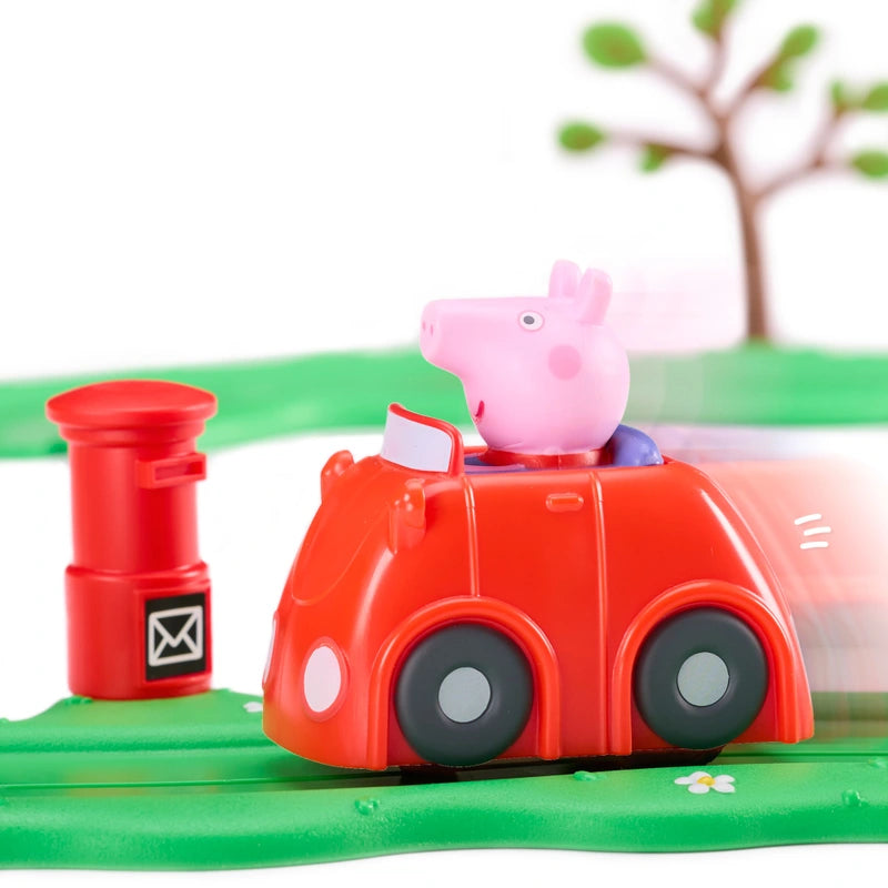 Peppa Pig in Red Car, Whizz-Around Set for Children’s Play 