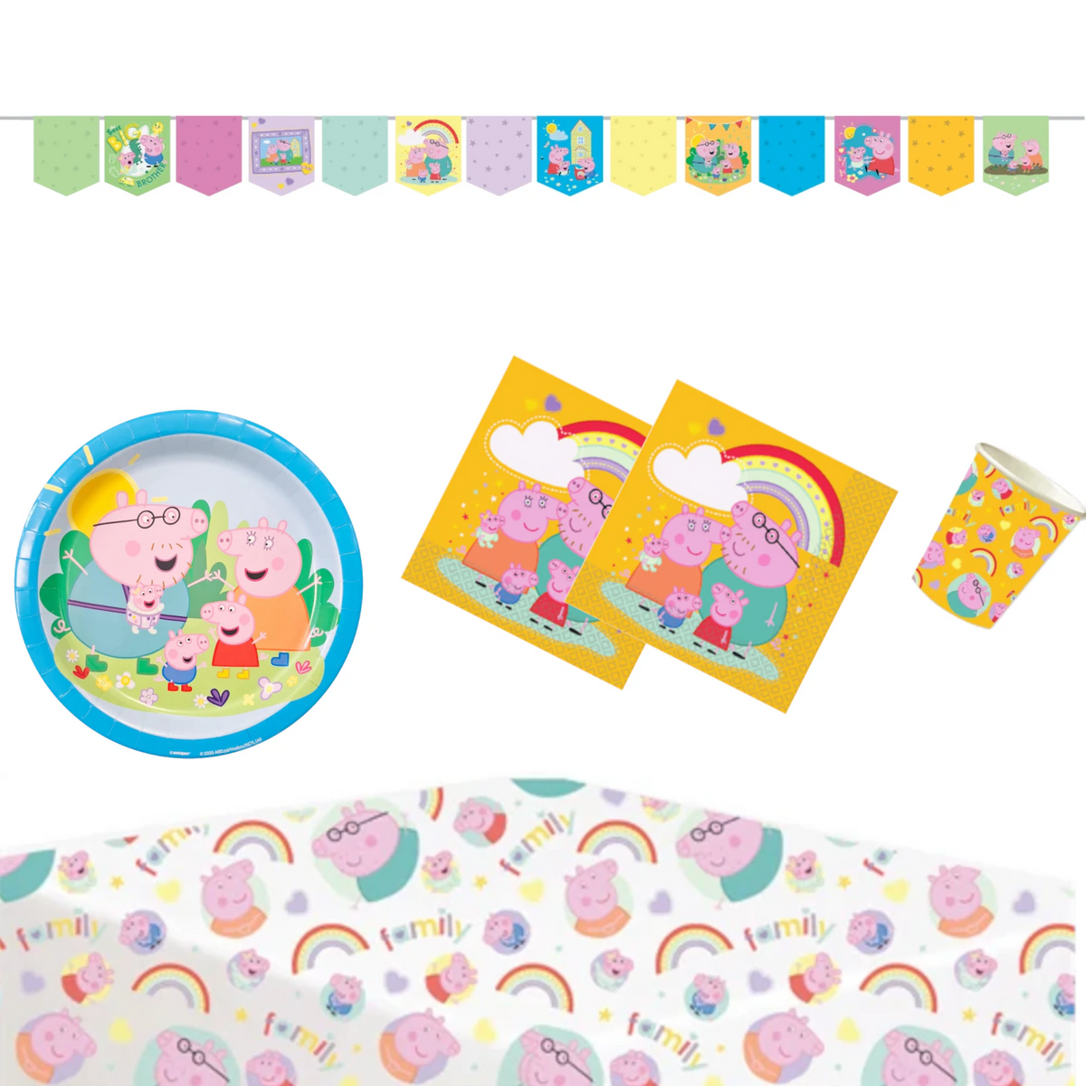 Anila's Peppa Pig Luncheon Party Pack for 8 people
