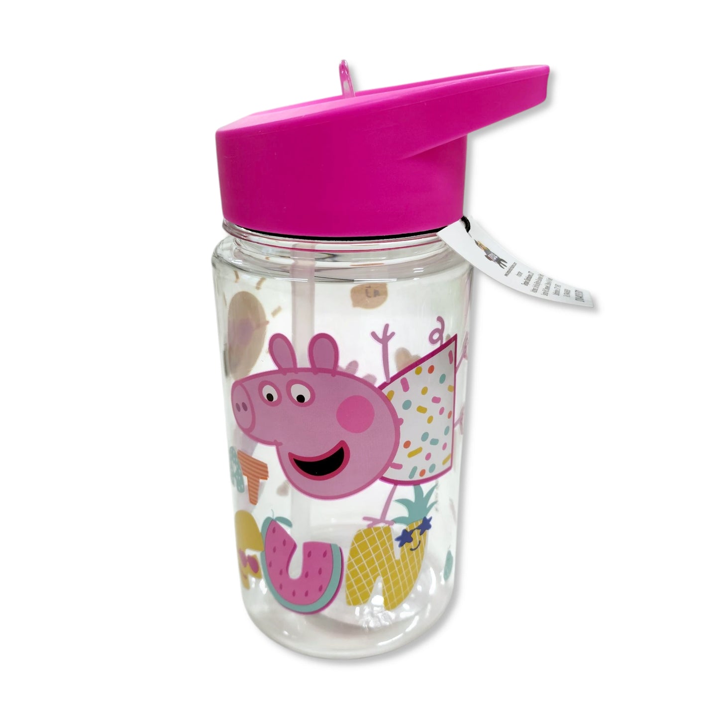 Peppa Pig 450ml Kids Water Bottle with Straw & Handle - Anilas UK