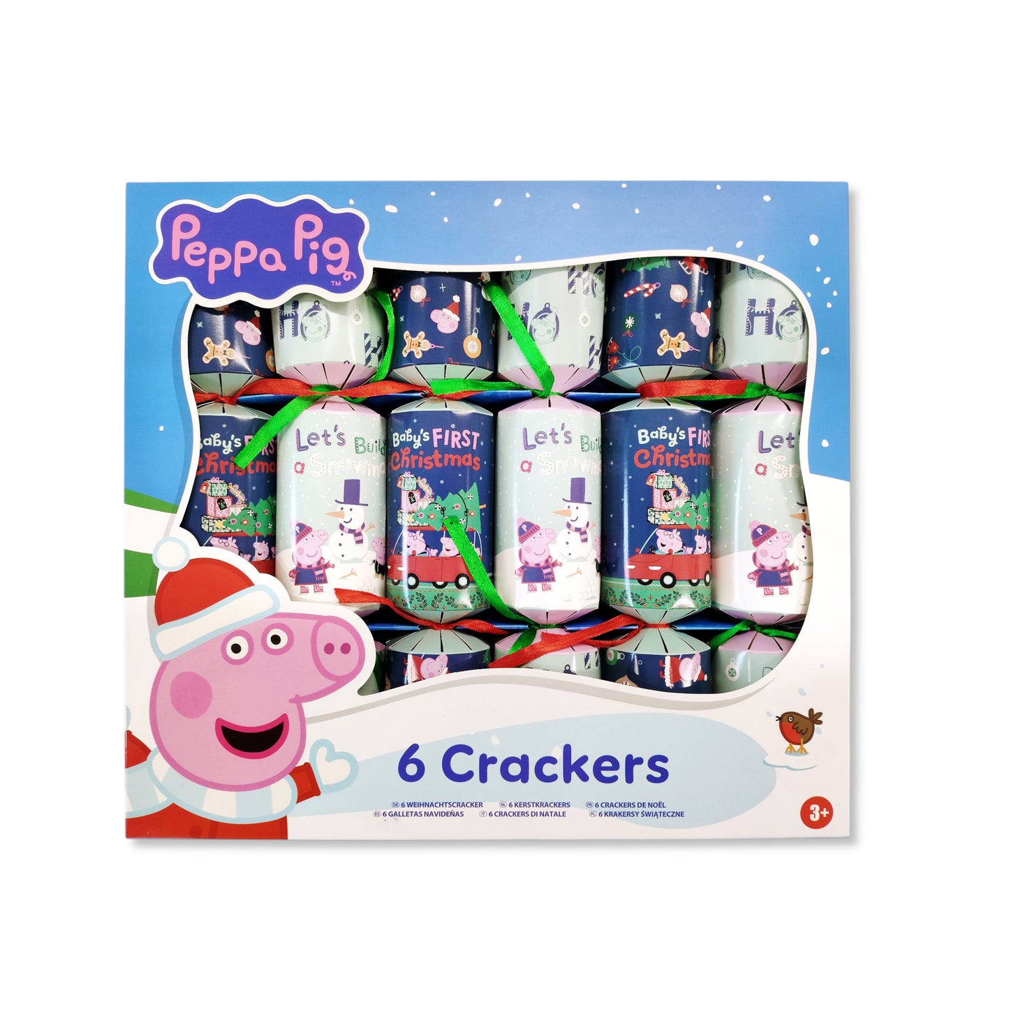 Peppa Pig 6 Christmas Crackers 12"