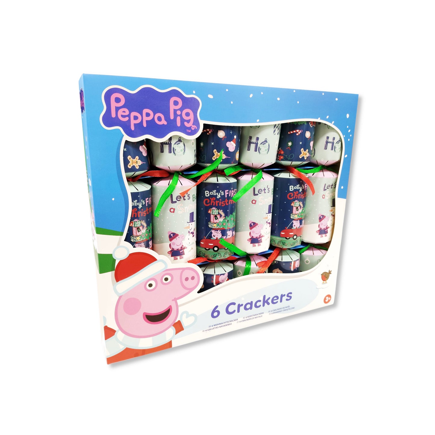 Peppa Pig 6 Christmas Crackers 12"