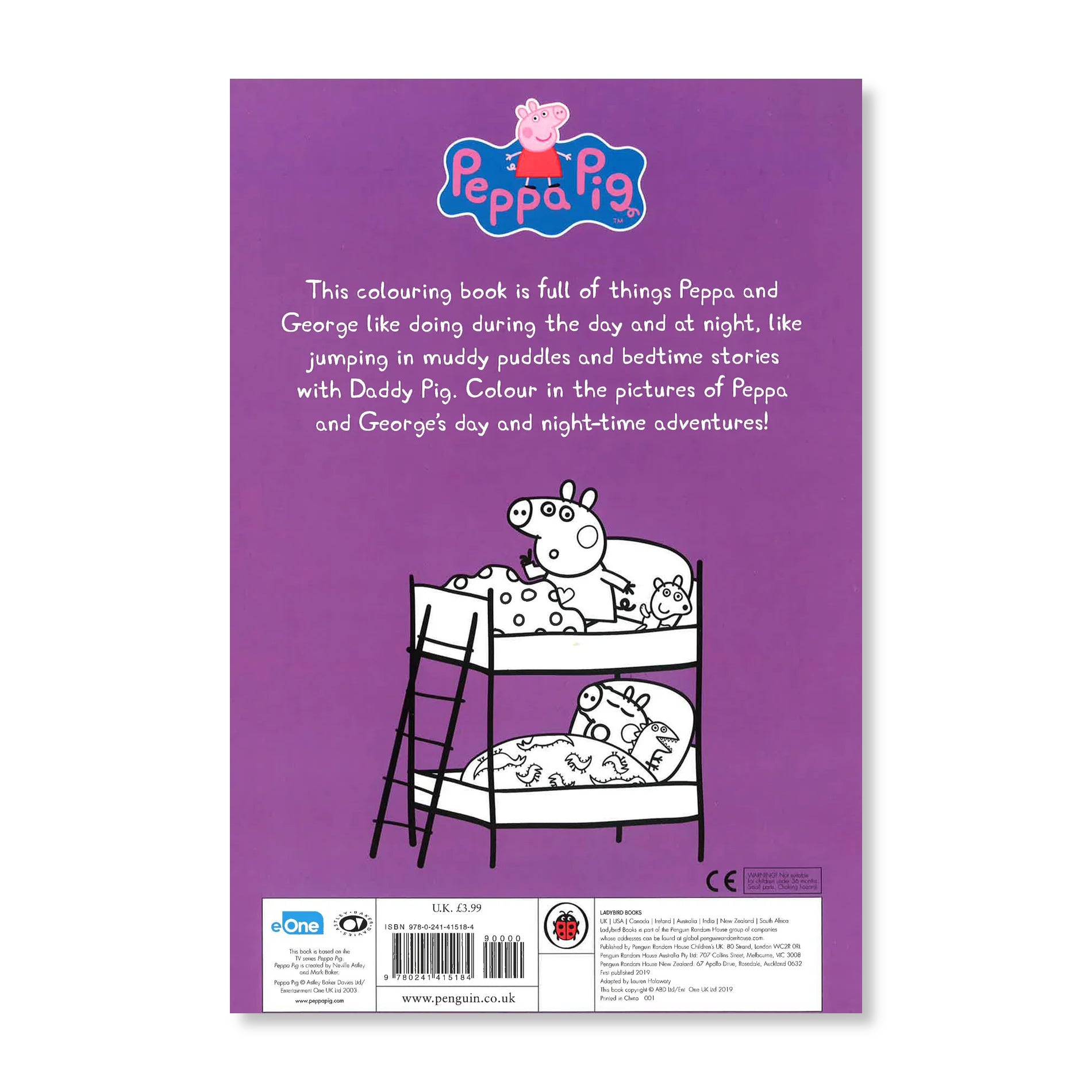 Peppa Pig - Day And Night - Colouring Book - Anilas UK