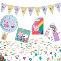 
              Complete Peppa Pig Themed Party Pack for 8 people Including Tableware and Favours
            