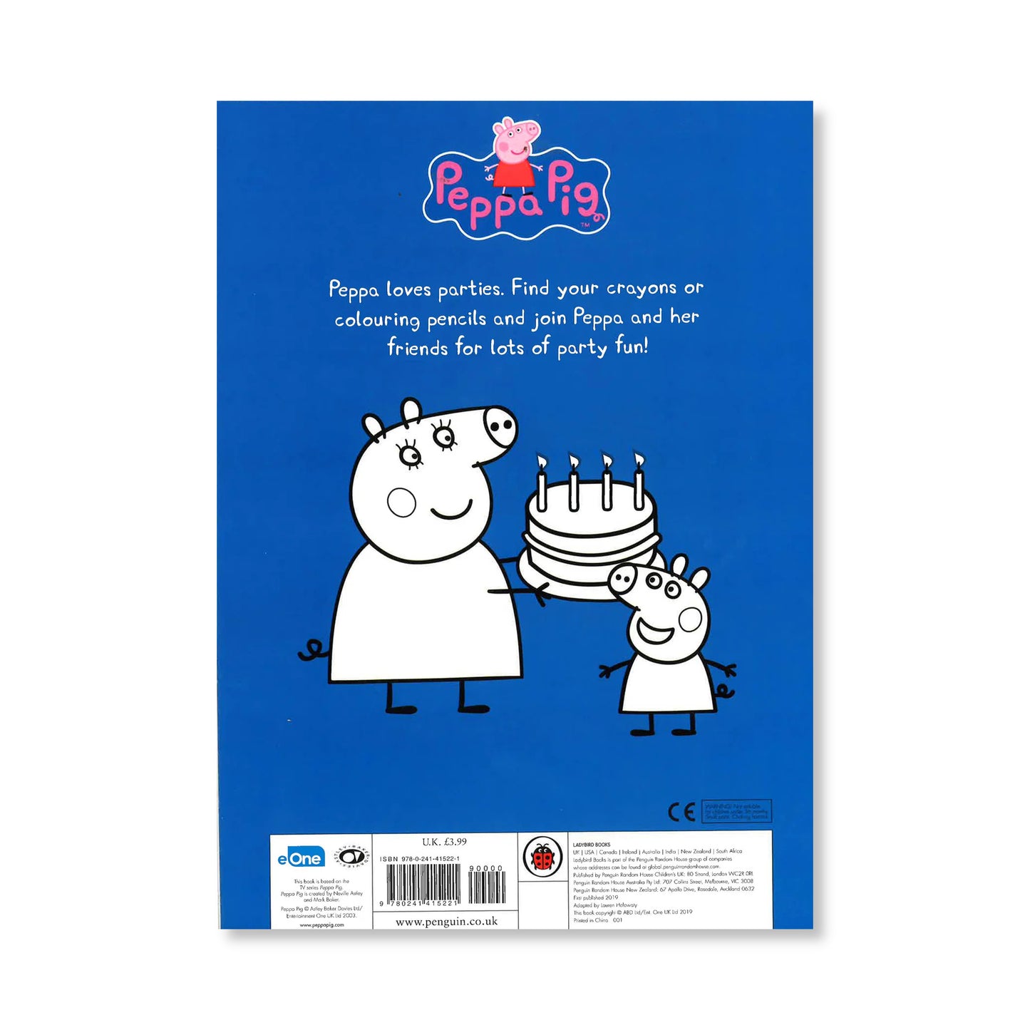 Peppa Pig - Party Time Colouring Book - Anilas UK