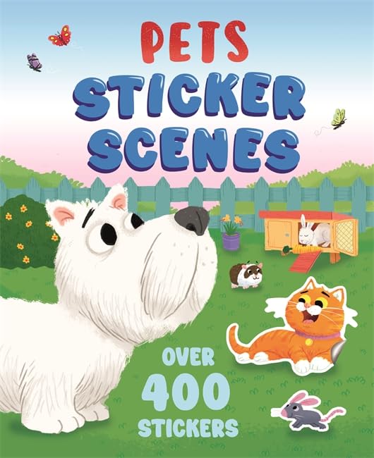 Pets Sticker Scenes book cover with cute pet scenes and stickers