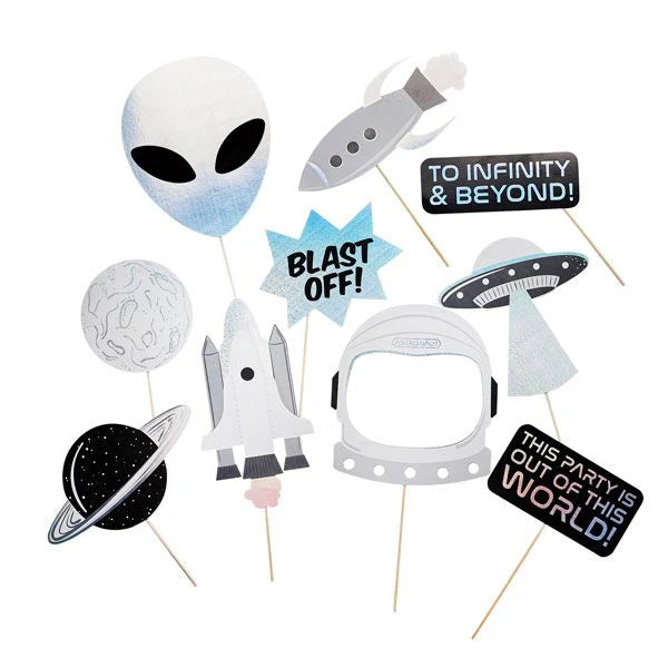 Space Party Photo Props (Pack of 10) - Anilas UK