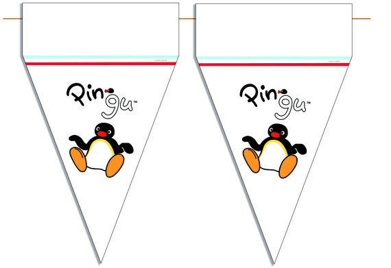 Pingu Party Flag Bunting Banner - Anilas UK