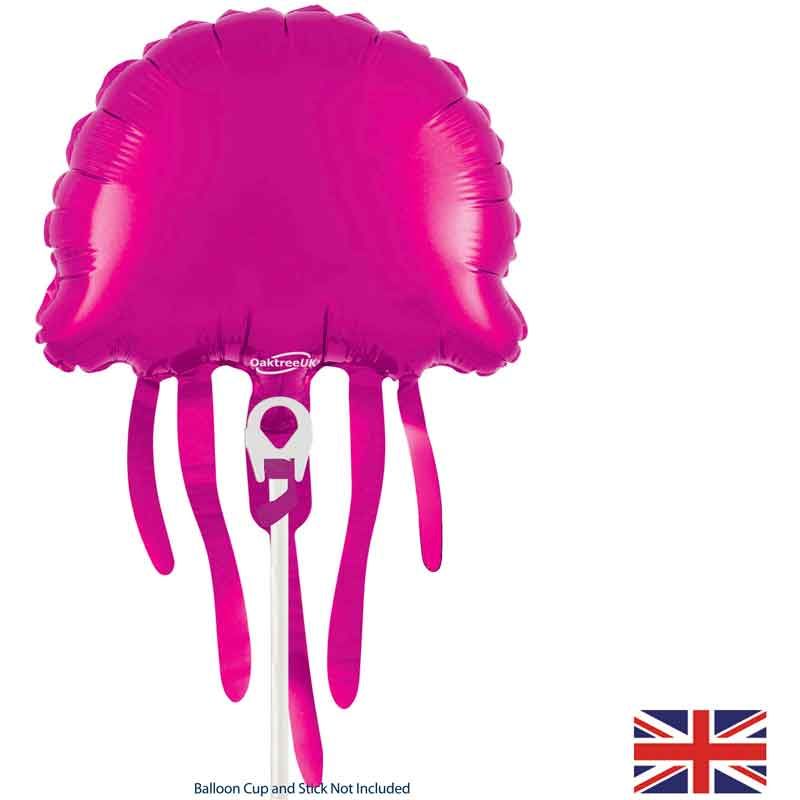 Pink Jellyfish Mini Air Fill Foil Balloon 41cm for Party Decor