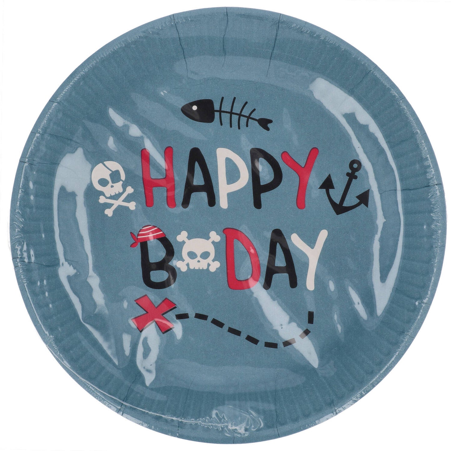 Pirate Party Paper Plates - 23cm (Pack of 8) - Anilas UK