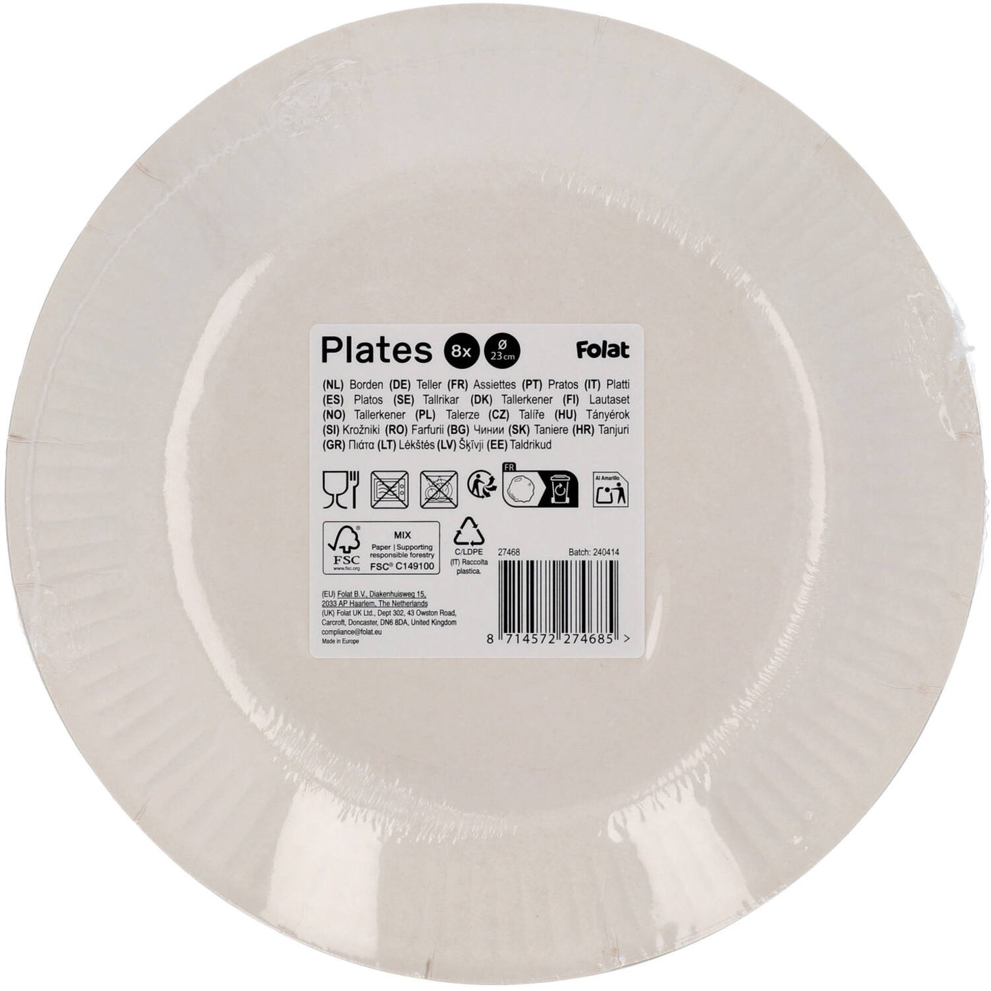 Pirate Party Paper Plates - 23cm (Pack of 8) - Anilas UK