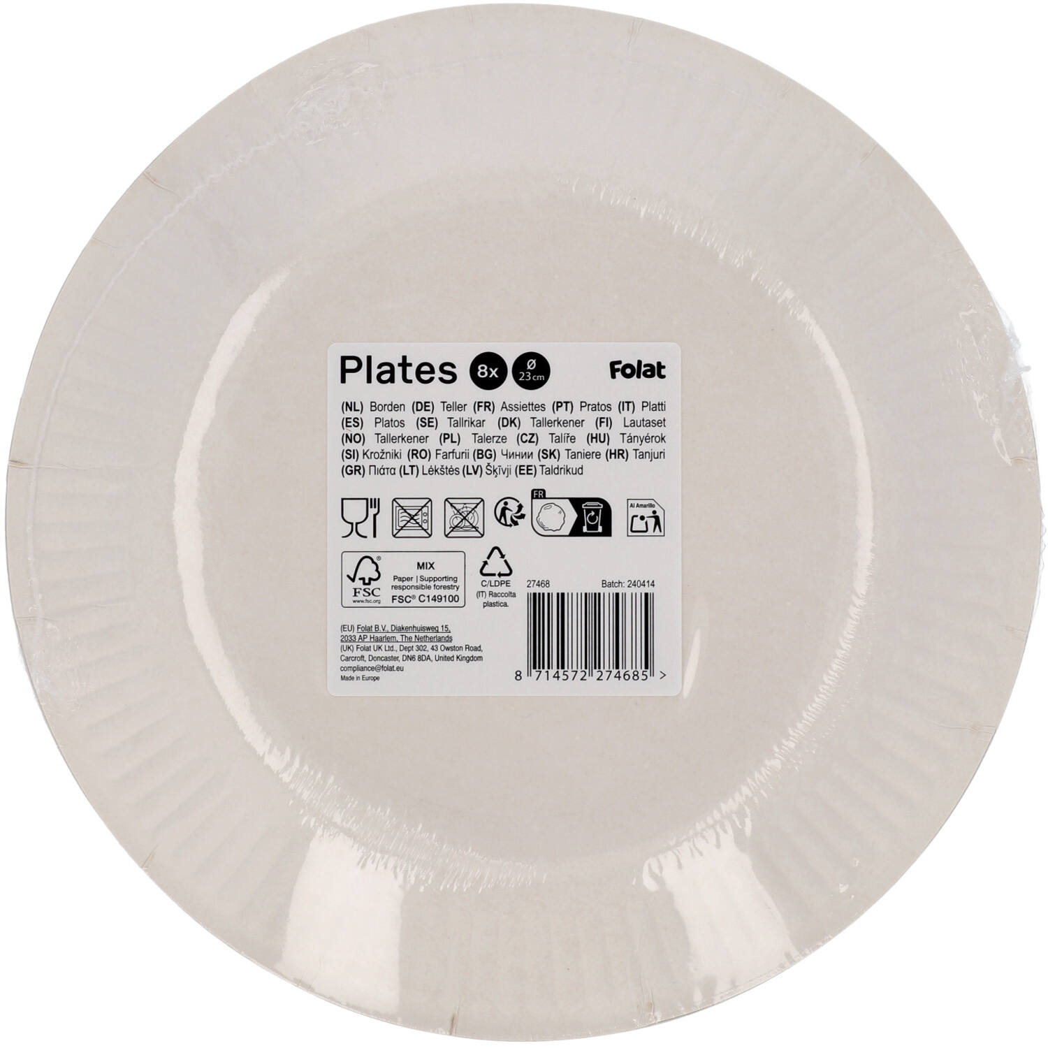 Pirate Party Paper Plates - 23cm (Pack of 8) - Anilas UK