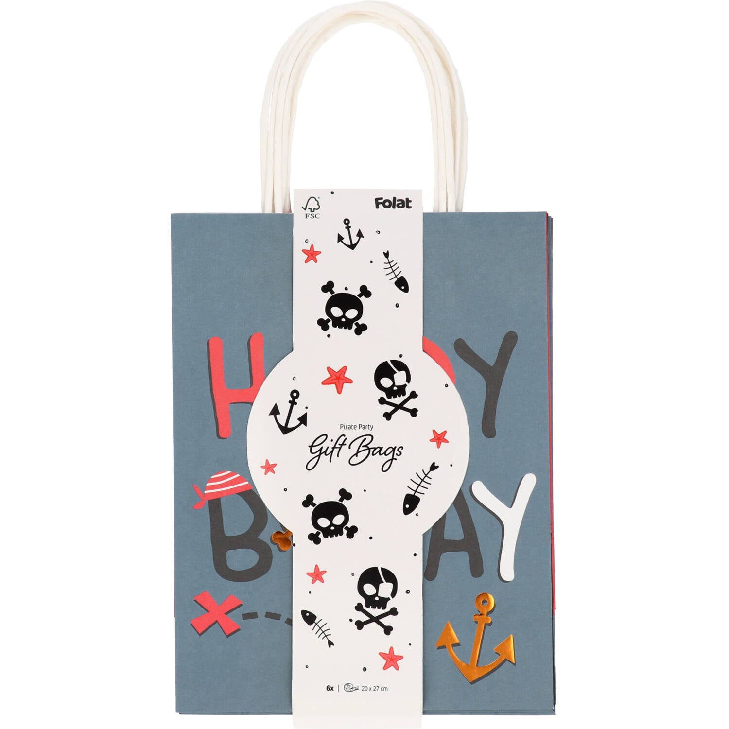 Pirate Party Gift Paper Bags (20x27 cm) - Anilas UK