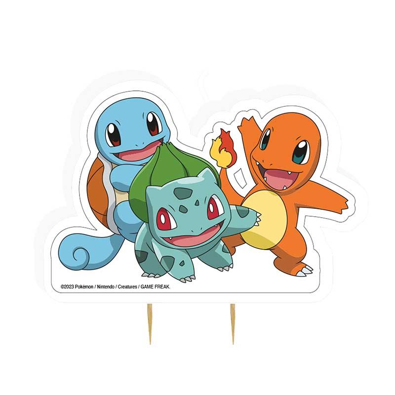 Pokémon Birthday Cake Candle 8.3cm with Bulbasaur and friends