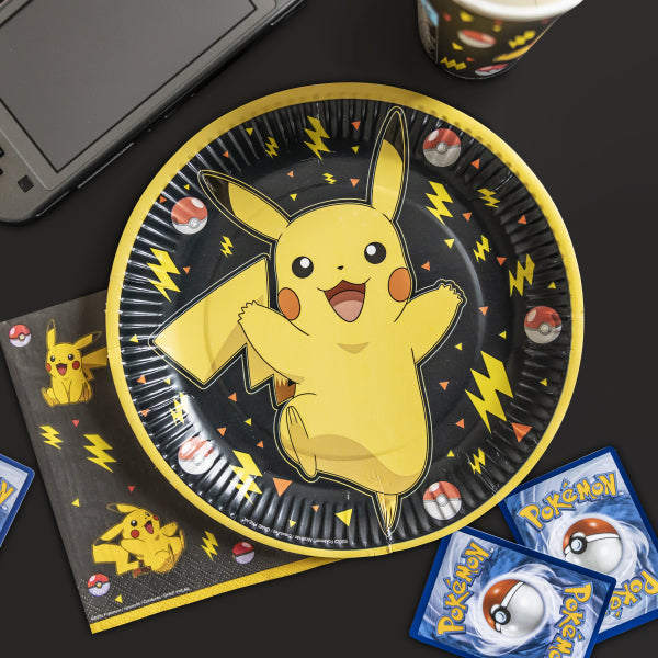 Pokémon Paper Plates 23cm Pack of 8 Close-Up Design