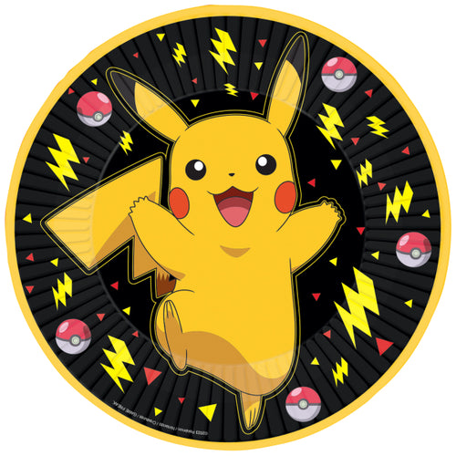 Pokémon Paper Plates 23cm Pack of 8 for Party Tableware