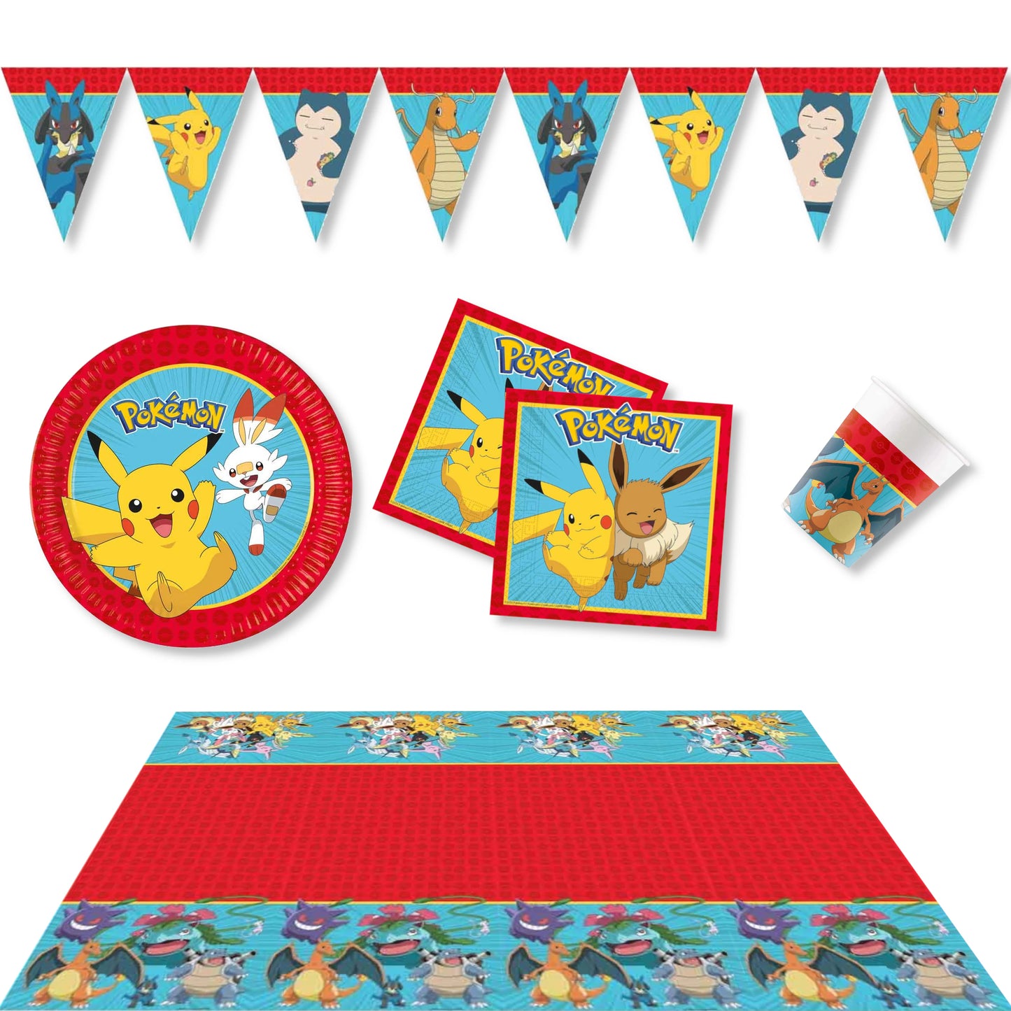 Anila's Pokemon Party Pack for 8 people - Anilas UK
