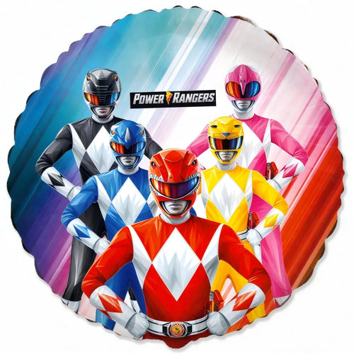 Power Rangers 45cm Foil Balloon with vibrant superhero team designs for kids’ parties and themed celebrations