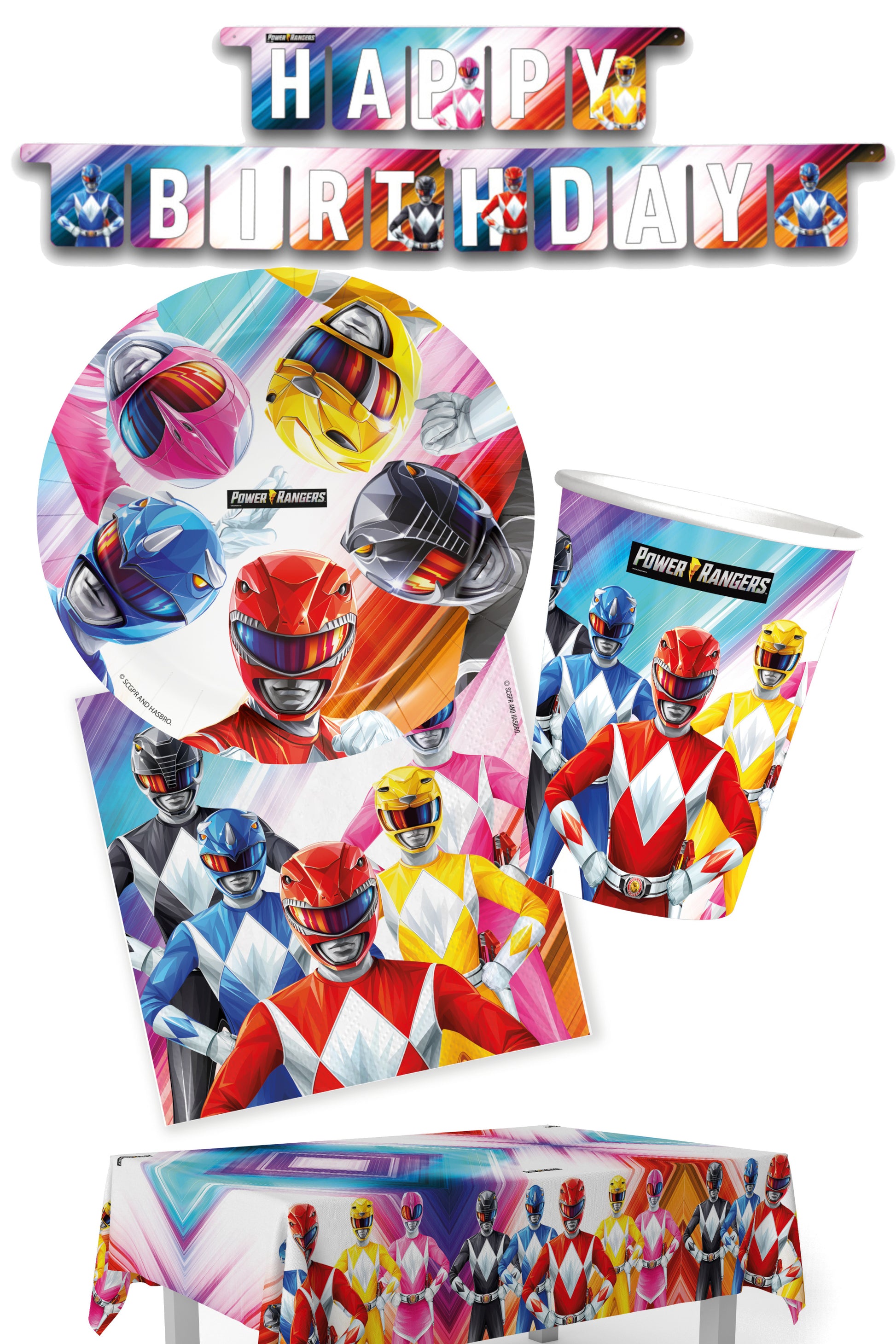Anila's Power Rangers Party Pack for 8 people - Anilas UK