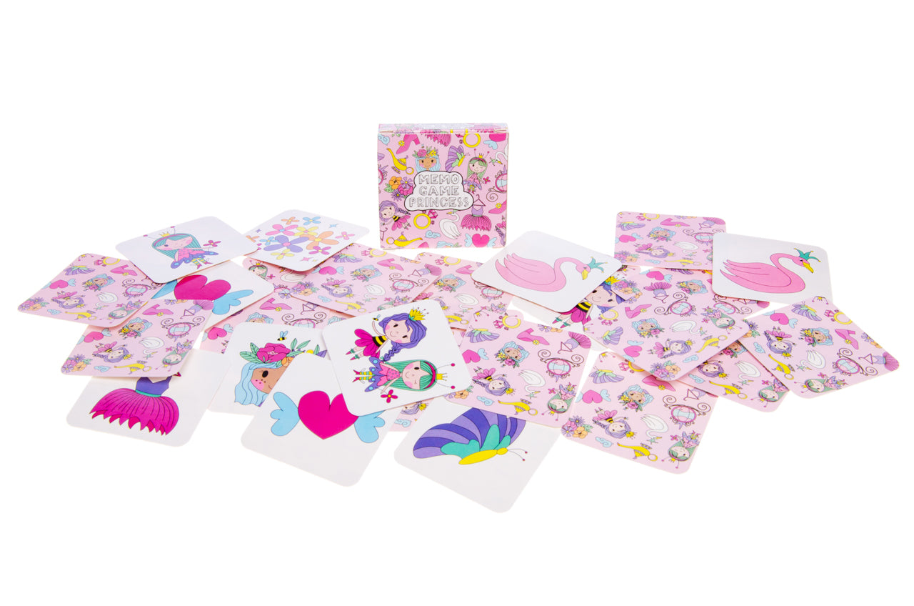 Mini Memo Game 28 Cards Princess cover with royal design