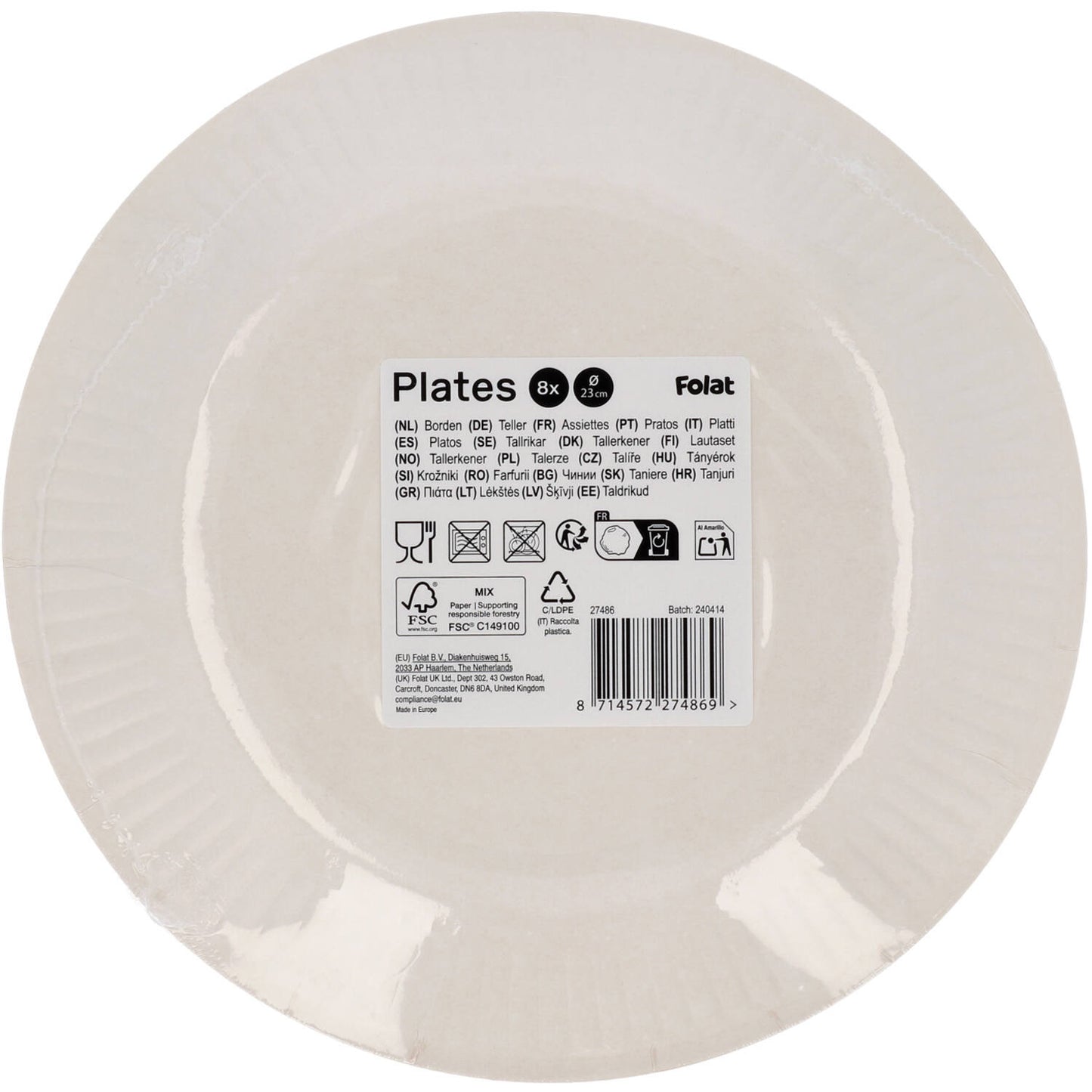 Pretty Princess Paper Plates - 23cm (Pack of 8) - Anilas UK
