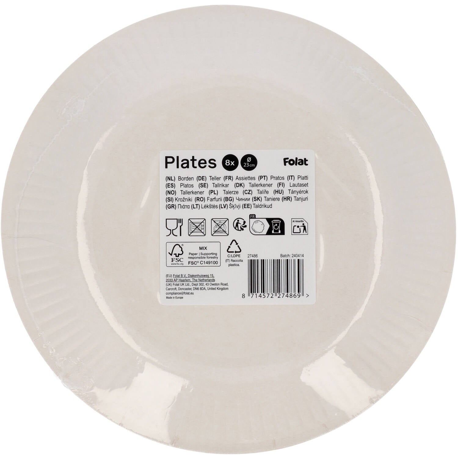 Pretty Princess Paper Plates - 23cm (Pack of 8) - Anilas UK