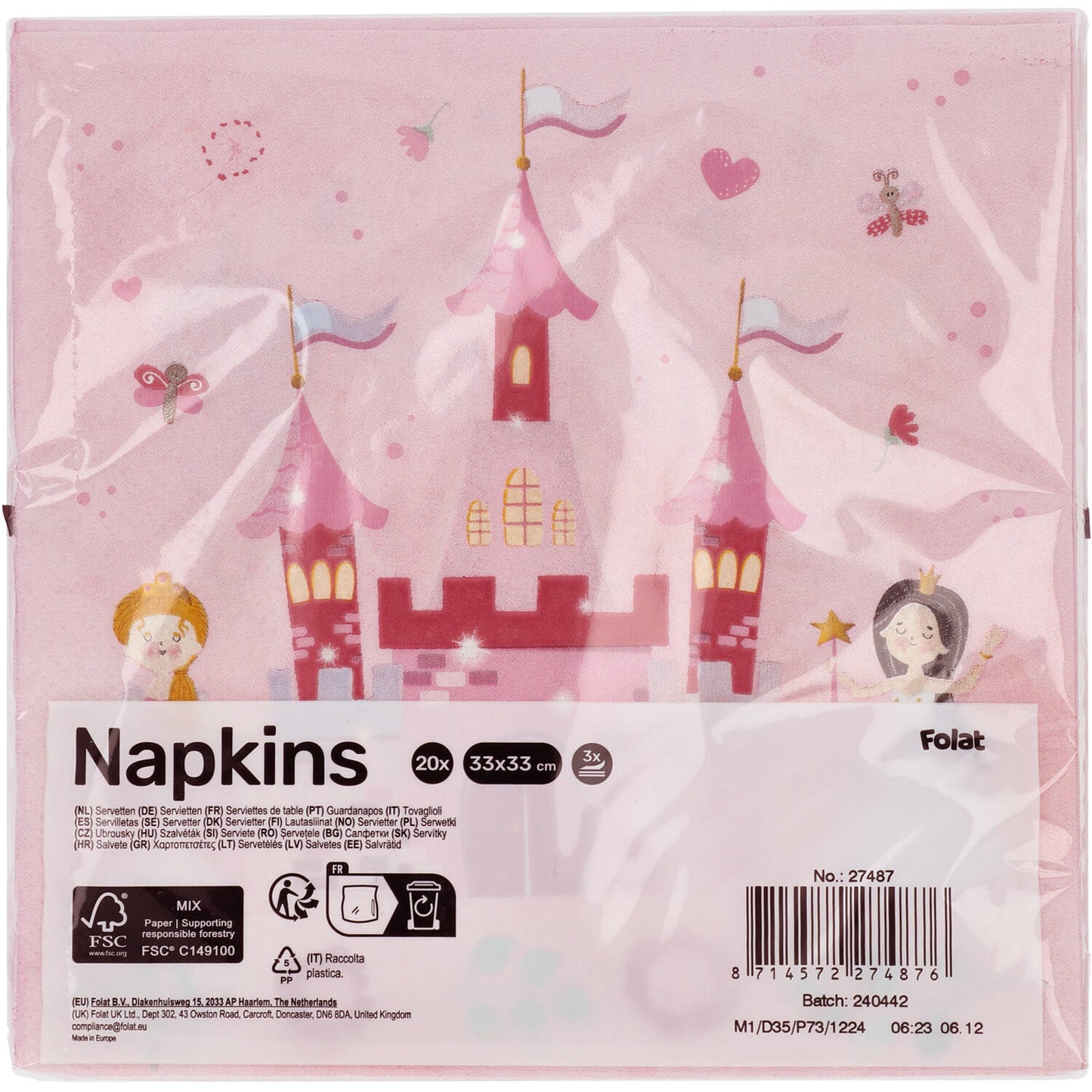 Pretty Princess Napkins (Pack of 20) - Anilas UK