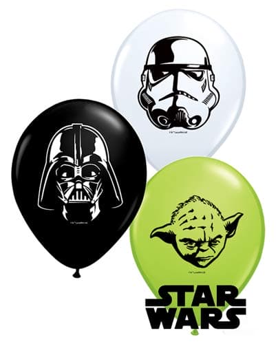 Star Wars Faces Latex Balloons 5" 10pcs - Anilas UK