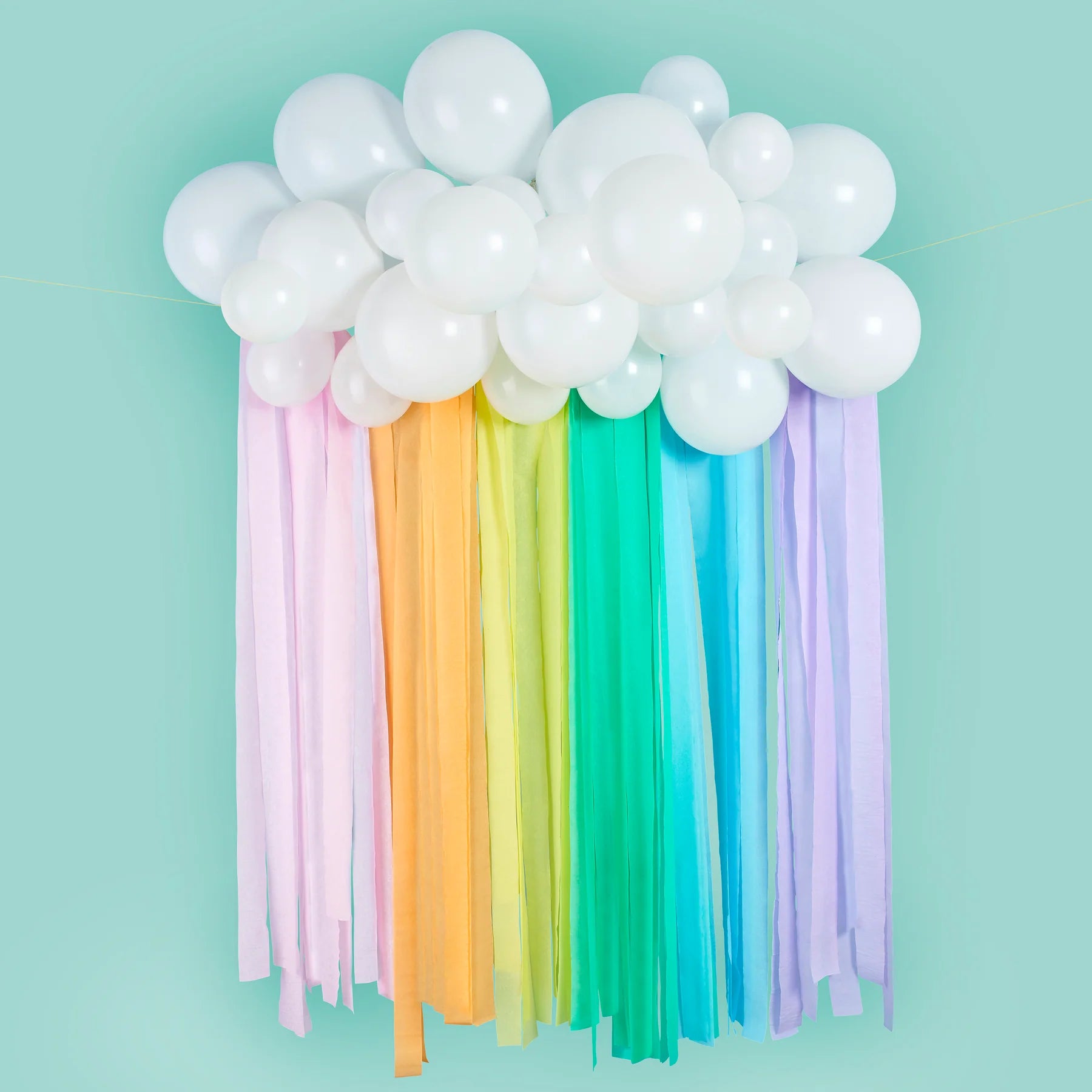Rainbow Cloud Birthday Party Backdrop - Anilas UK