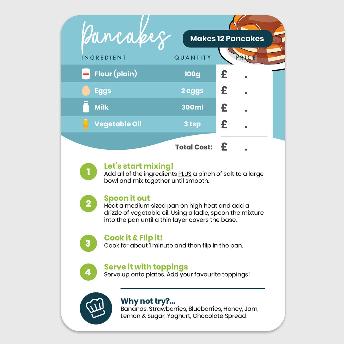 Junior Baker Money Maker Flashcards for Kids - Anilas UK