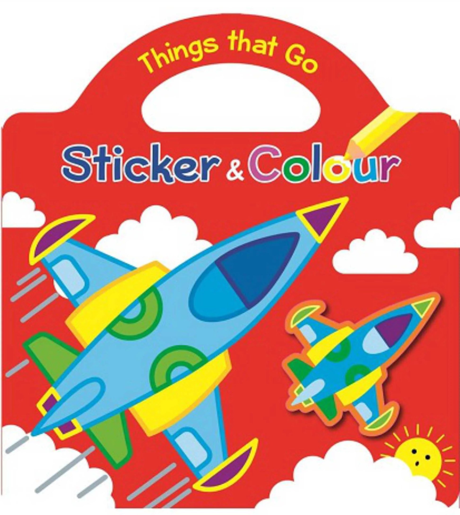 Things that Go - Sticker and Colouring Carry Along Book - Anilas UK